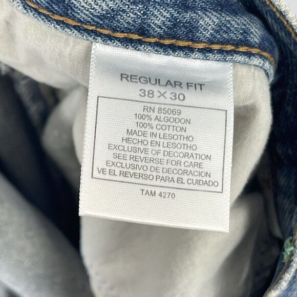 96 North Jeans Mens Size 38 x 30 Regular Fit Blue Jeans Denim Straight Leg 38x30 - Picture 8 of 8